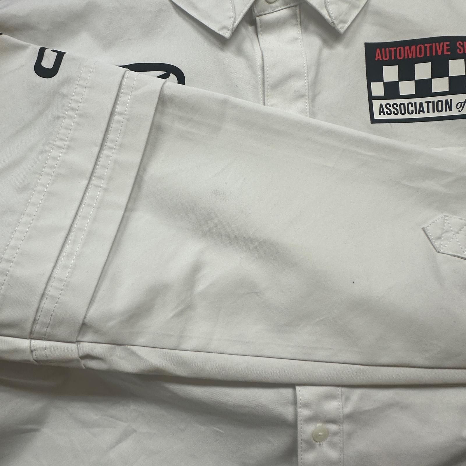 A$AP ROCKY Layered Pit Crew Button Down レーヤードピット 長袖シャツ エイサップロッキー 633394-02 ホワイト M （12782M）
