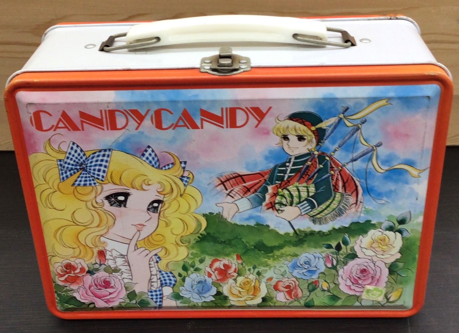 【中古・現状品】キャンディキャンディ　缶バック　レトロ　当時物　K-906