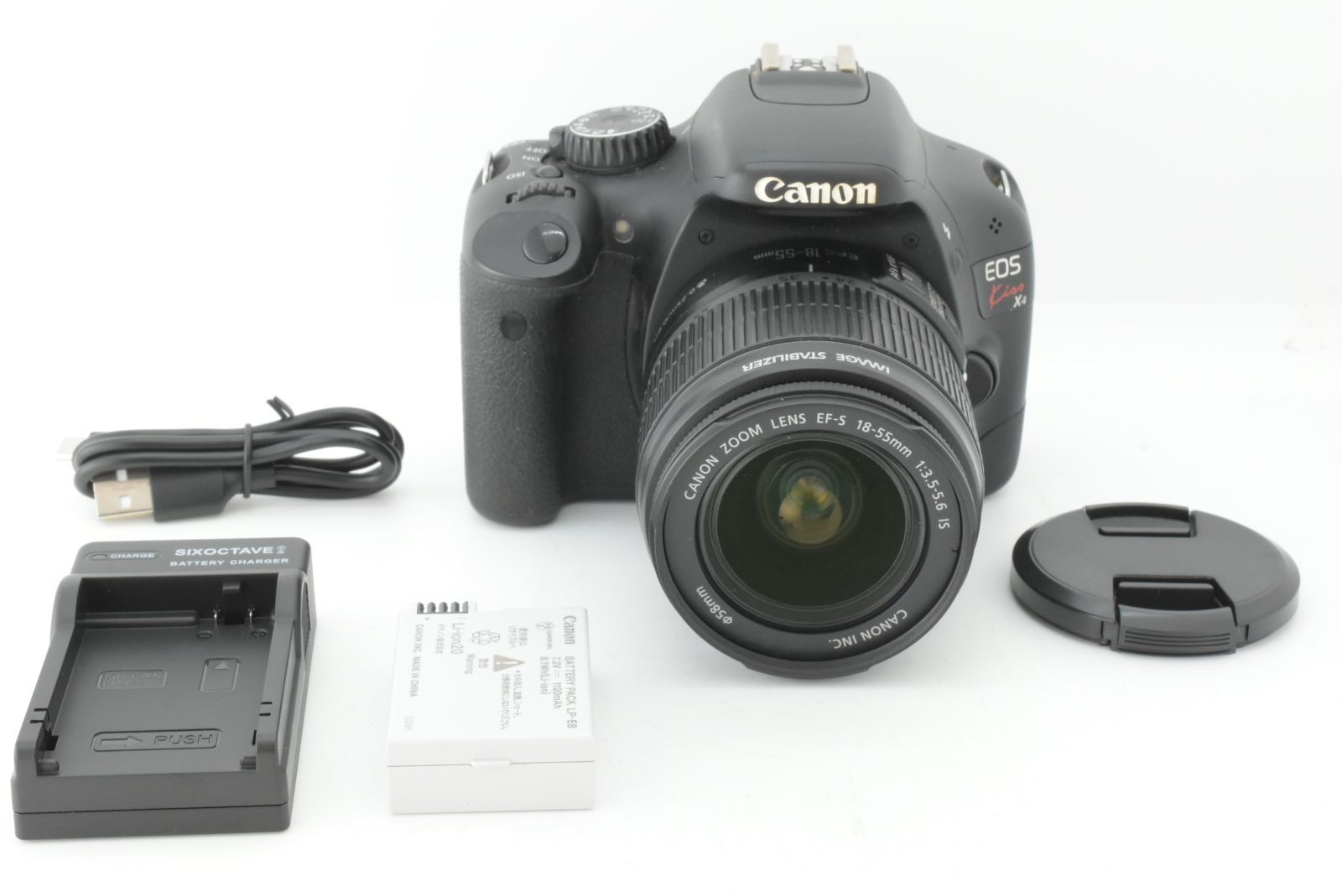 【美品 シャッターカウント 10487回】Canon EOS Kiss X4 /EF-S 18-55mm F3.5-5.6 IS キャノン デジタル一眼レフカメラ EF-TN-JP2538