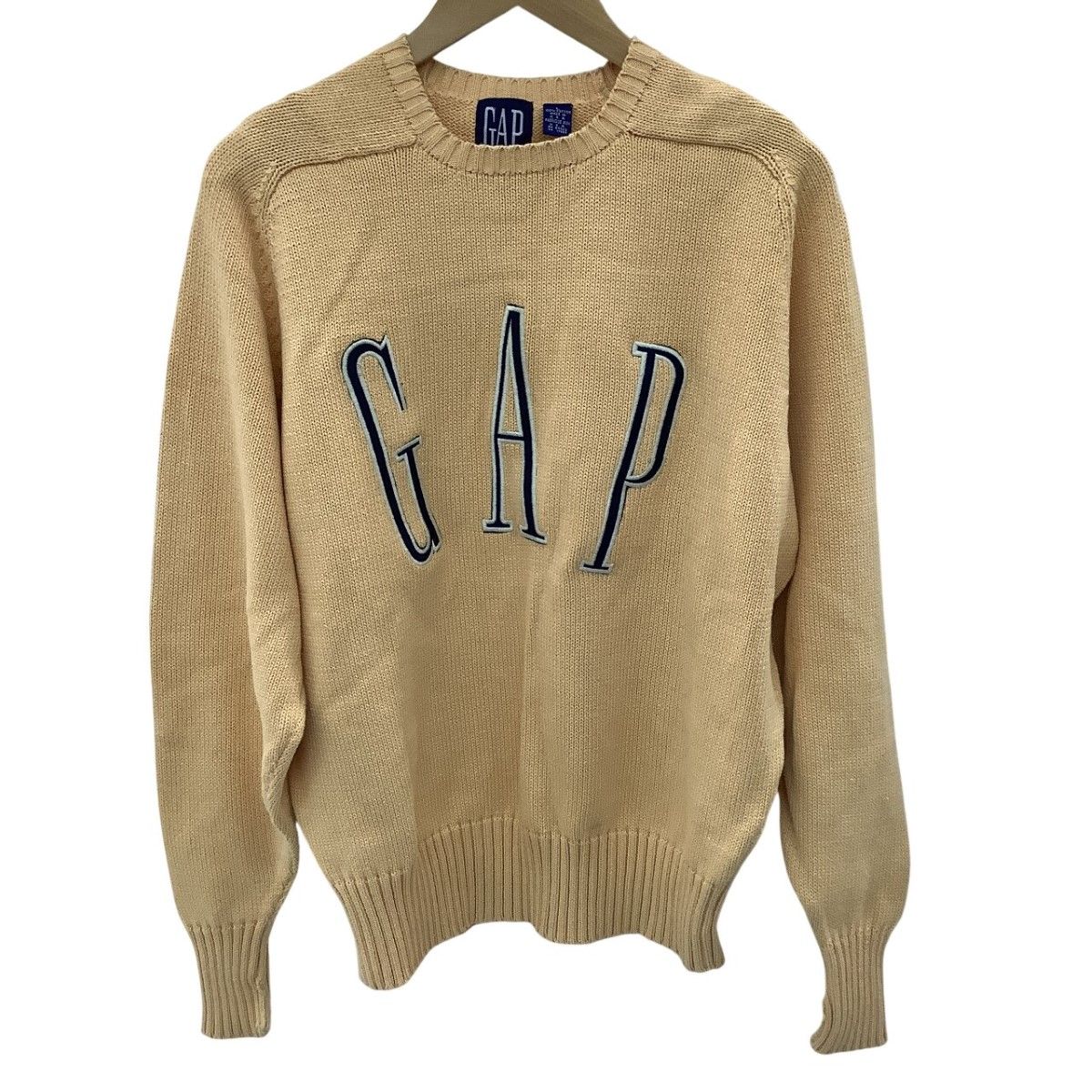 GAP ギャップ メンズ made in USA コットンニット SIZE L ベージュ