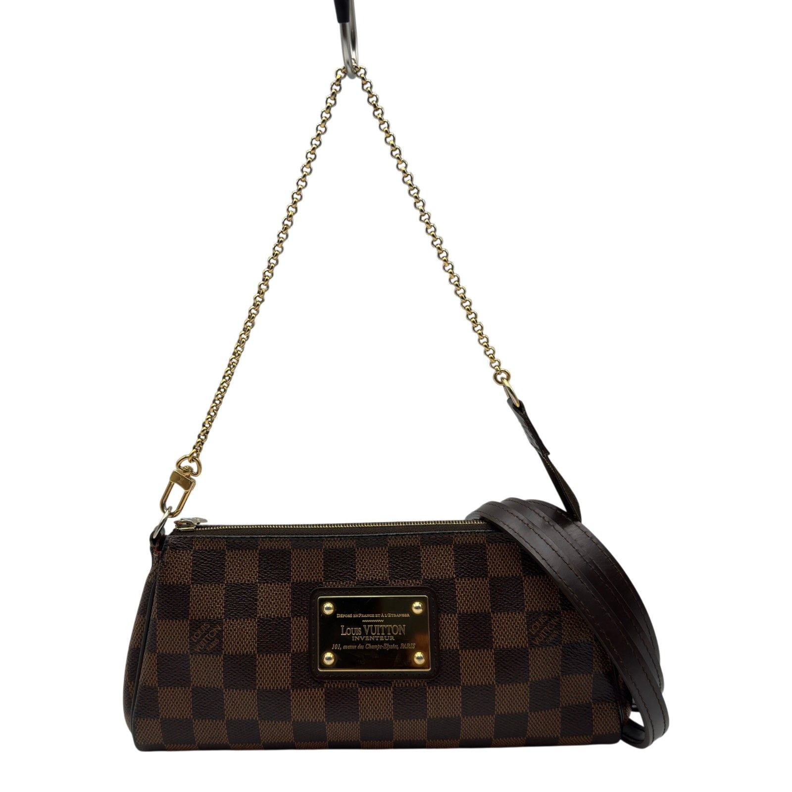 ルイ・ヴィトン LOUIS VUITTON エヴァ N55213 ブラウン ダミエ/レザー レディース ハンドバッグ