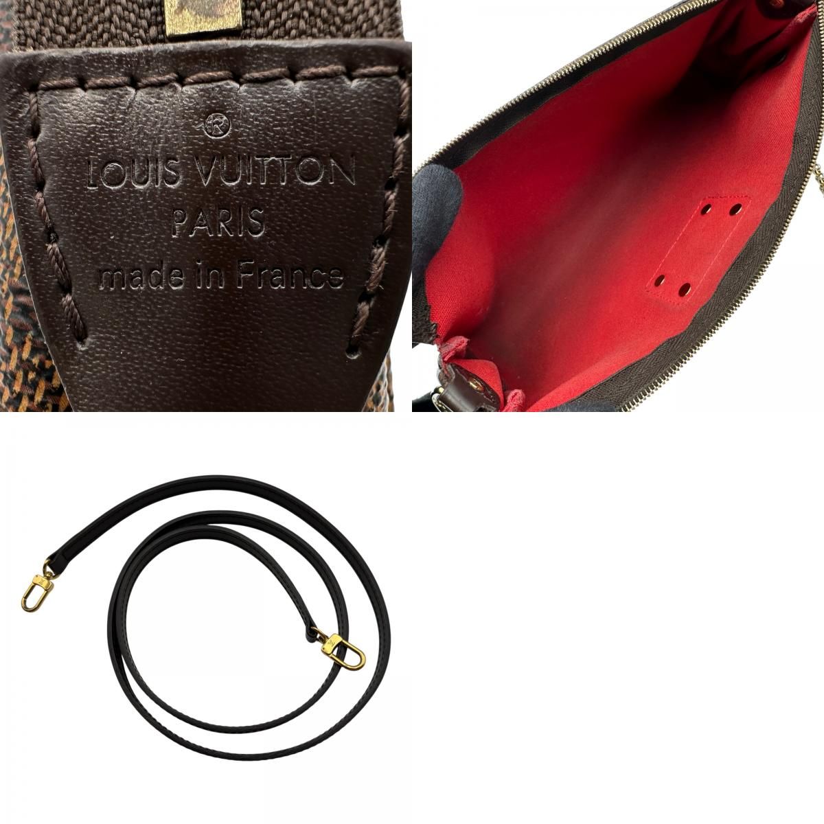 ルイ・ヴィトン LOUIS VUITTON エヴァ N55213 ブラウン ダミエ/レザー レディース ハンドバッグ