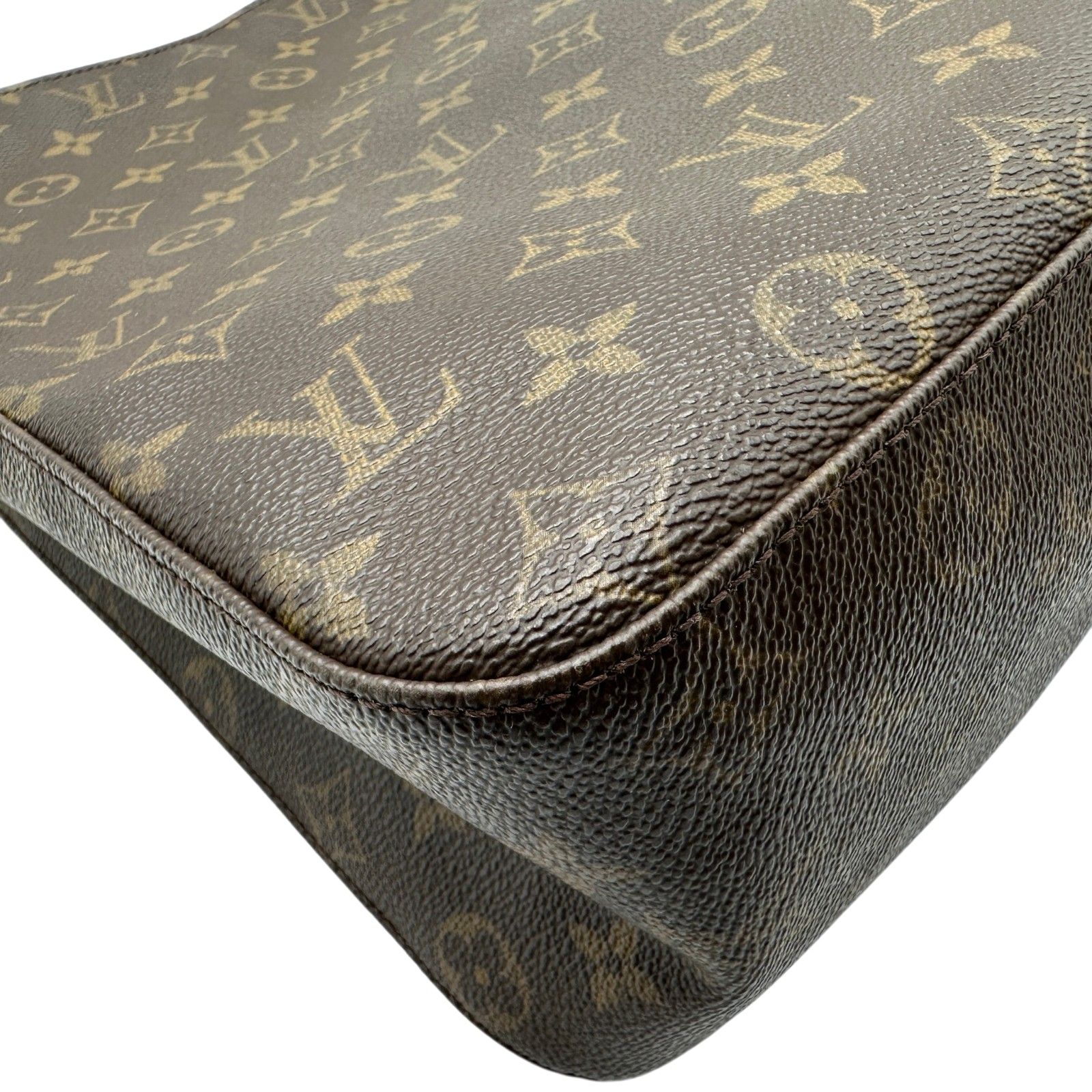 ルイ・ヴィトン LOUIS VUITTON ルーピングGM M51145 ブラウン モノグラム/レザー レディース ショルダーバッグ