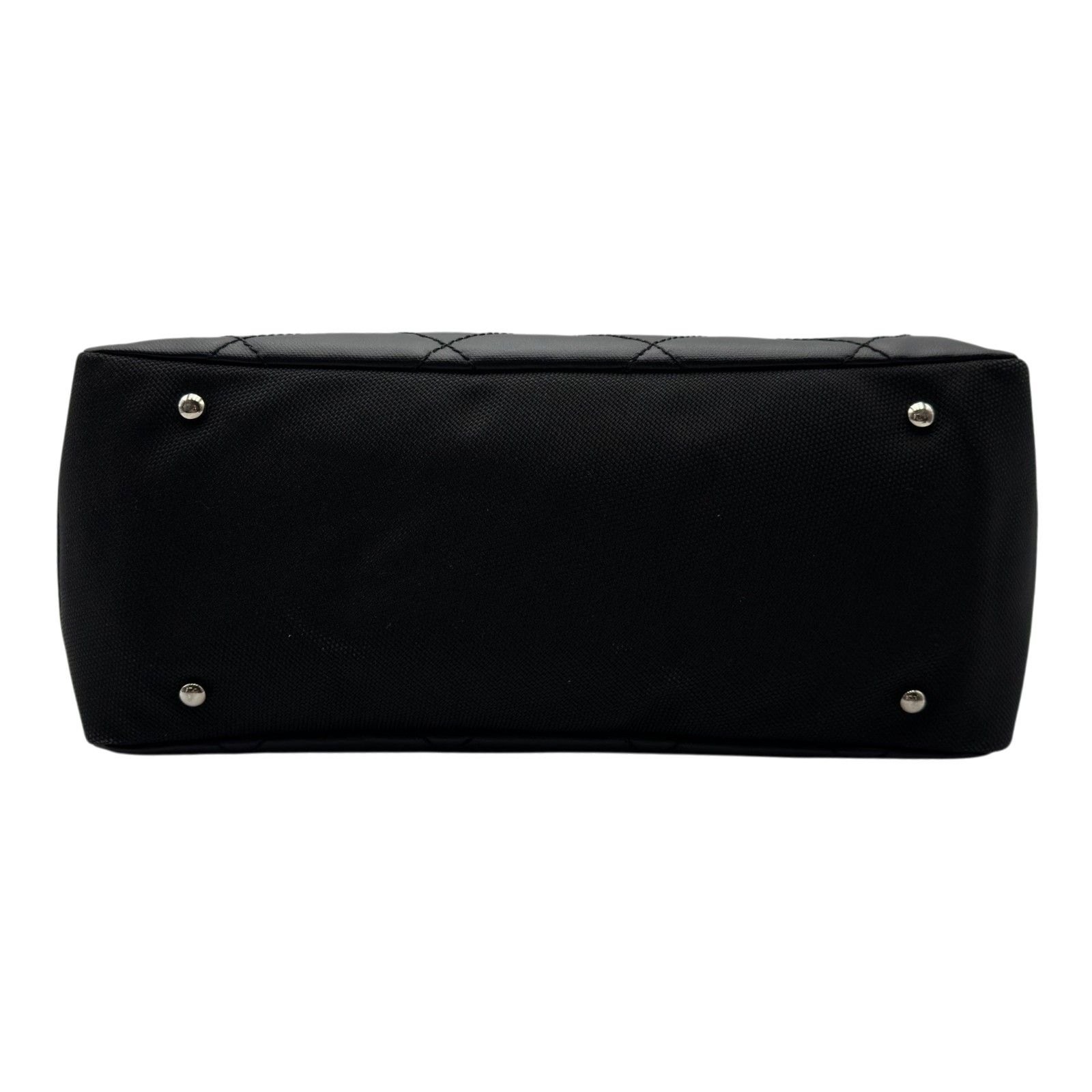 シャネル CHANEL パリビアリッツトートMM A34209 11番台 ブラック シルバー金具 コーティングキャンバス レディース トートバッグ