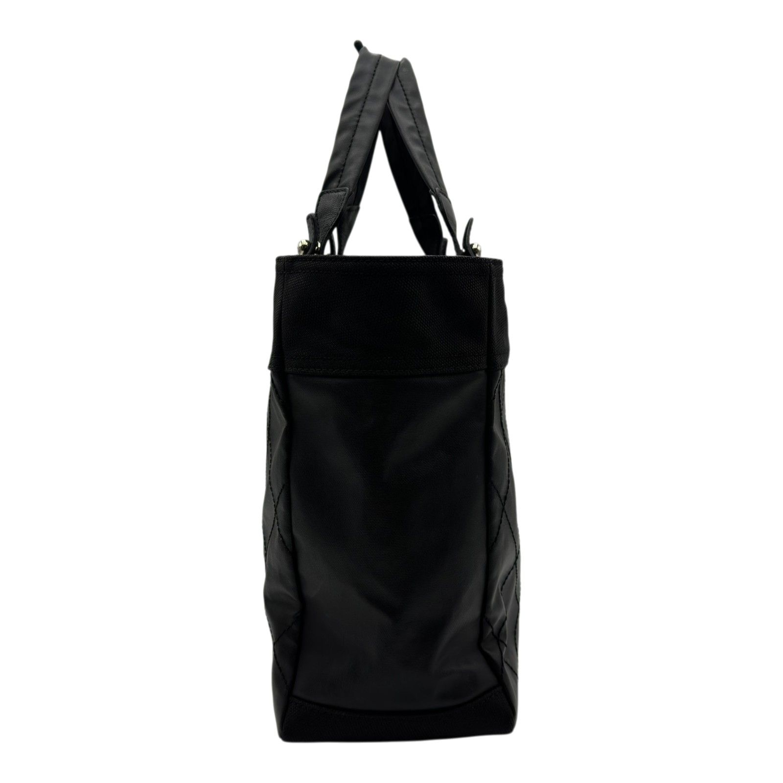 シャネル CHANEL パリビアリッツトートMM A34209 11番台 ブラック シルバー金具 コーティングキャンバス レディース トートバッグ