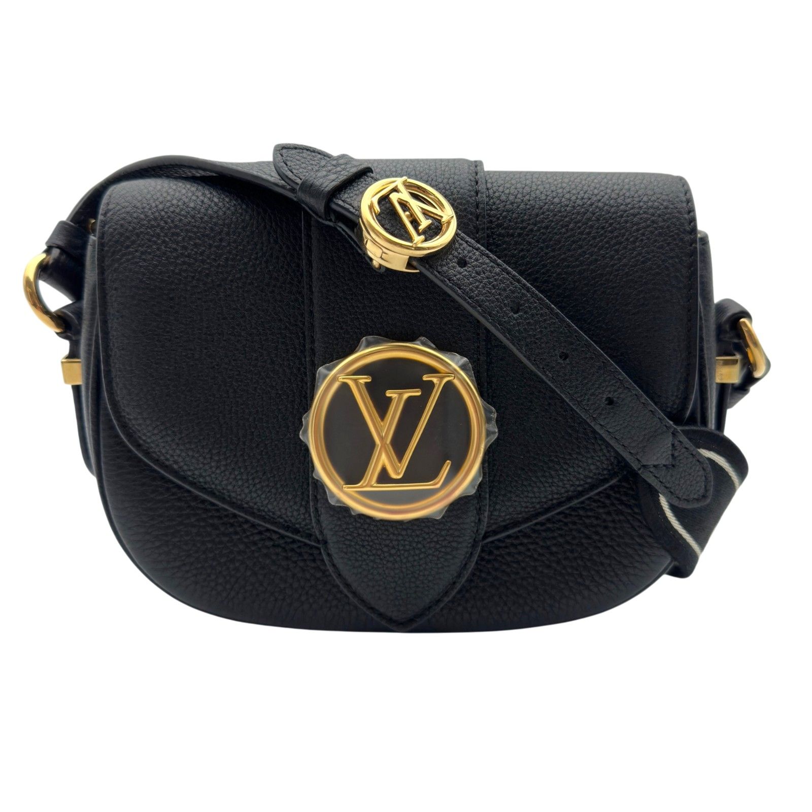 ルイ・ヴィトン LOUIS VUITTON ポンヌフ・ソフトPM M58727 ブラック トリヨンレザー レディース ショルダーバッグ