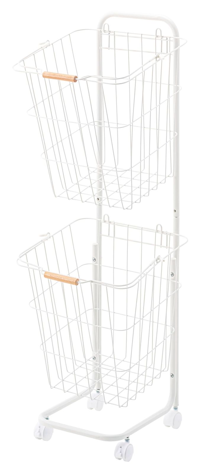 AZUMAYA バスケットワゴン LFS-881WH 幅37×奥行き40×高さ107cm - メルカリ