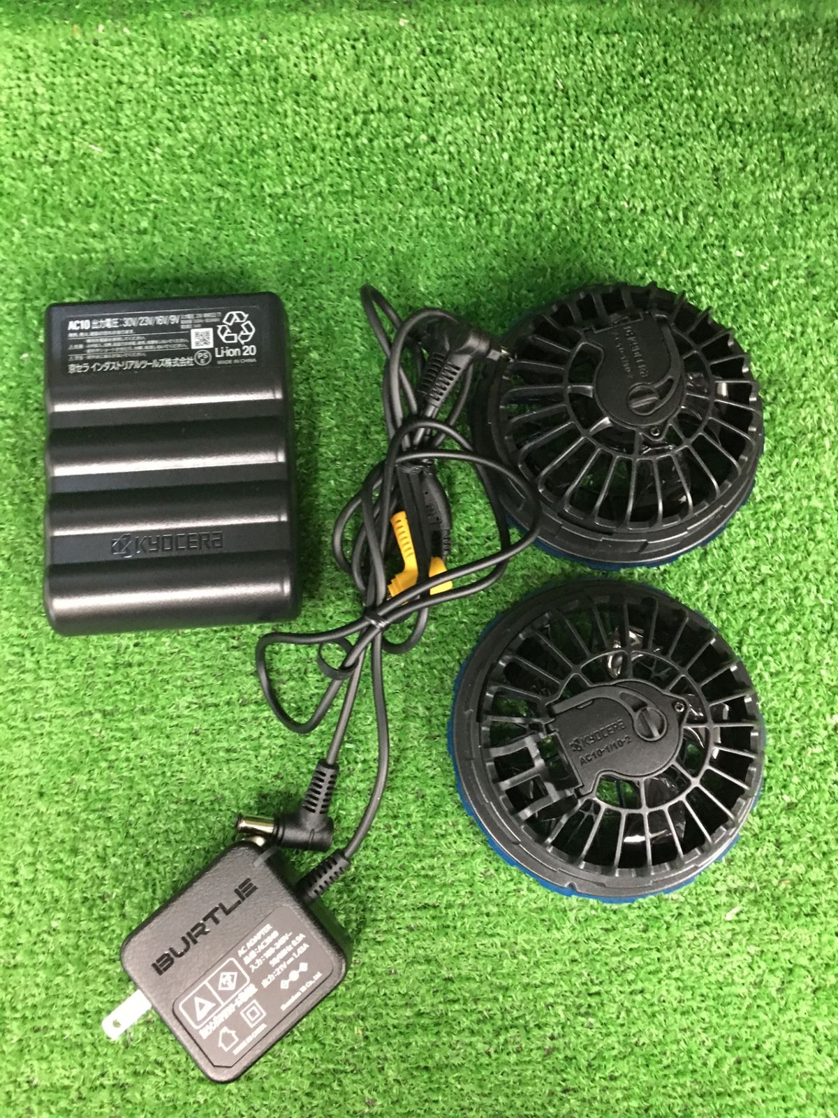 【中古品】【0906】バートル 2026年モデル バッテリー、ファンセット AC10、AC10-2　ITG65D675X6G