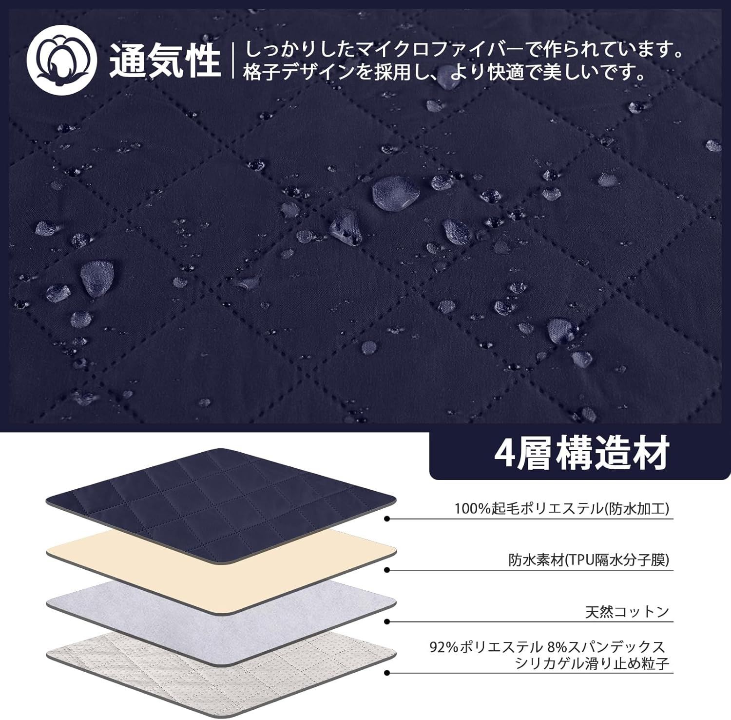 【メルカリ限定価格】猫爪撥水生地でお手入れ楽々！ 幅255cm TAOCOCO ソファカバー 全面防水 ソファーシート 犬猫対策 毛髪不粘着