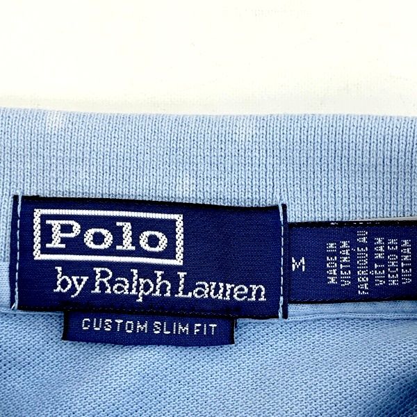 POLO RalphLauren Ralph & Ricky Bear ベア ポロシャツ 半袖 ポロ ラルフローレン 美品 メンズ Mサイズ ブルー トップス DM19438■