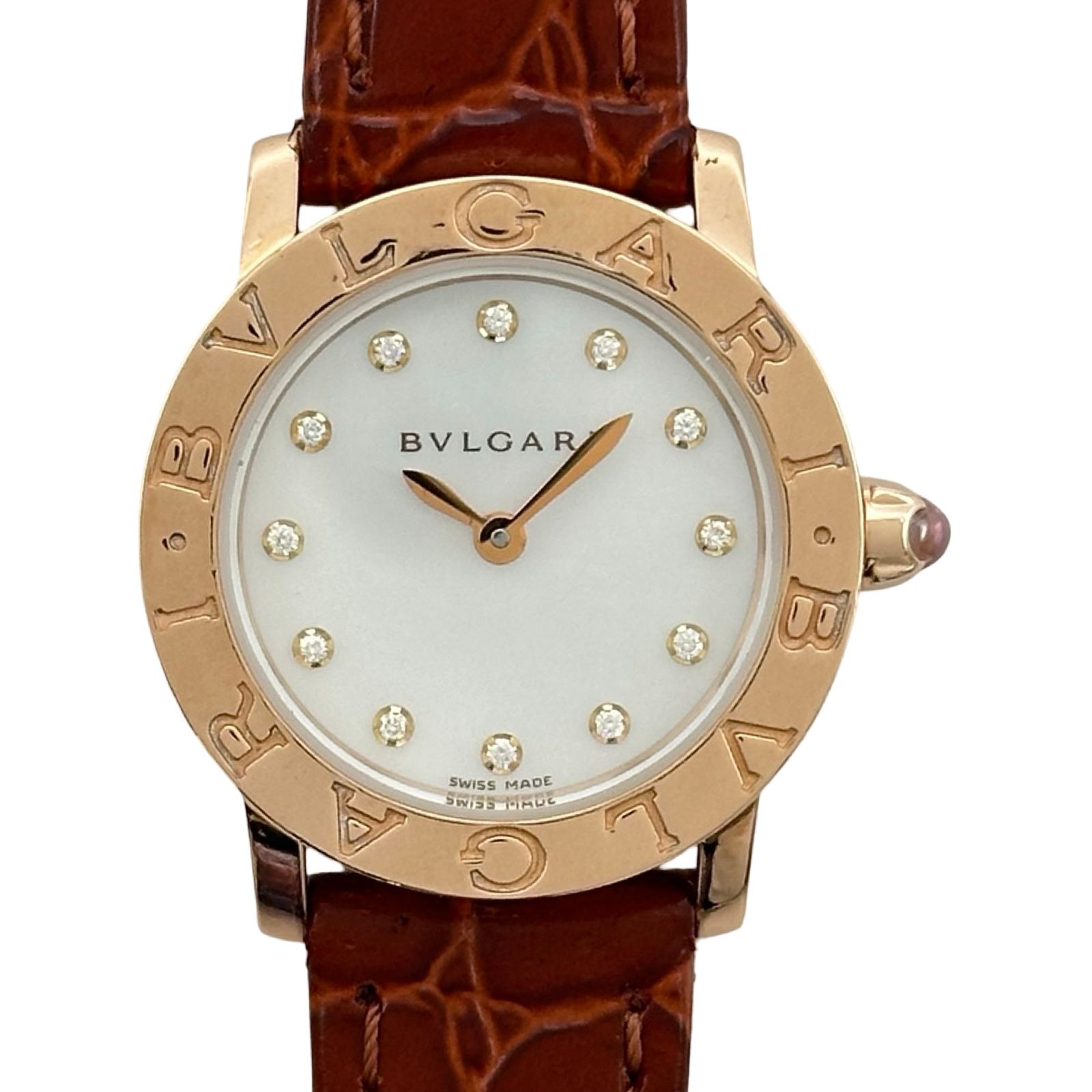 ブルガリ BVLGARI ブルガリブルガリ BBLP26WGL/12 ホワイトシェル ピンクゴールド クオーツ レディース 腕時計