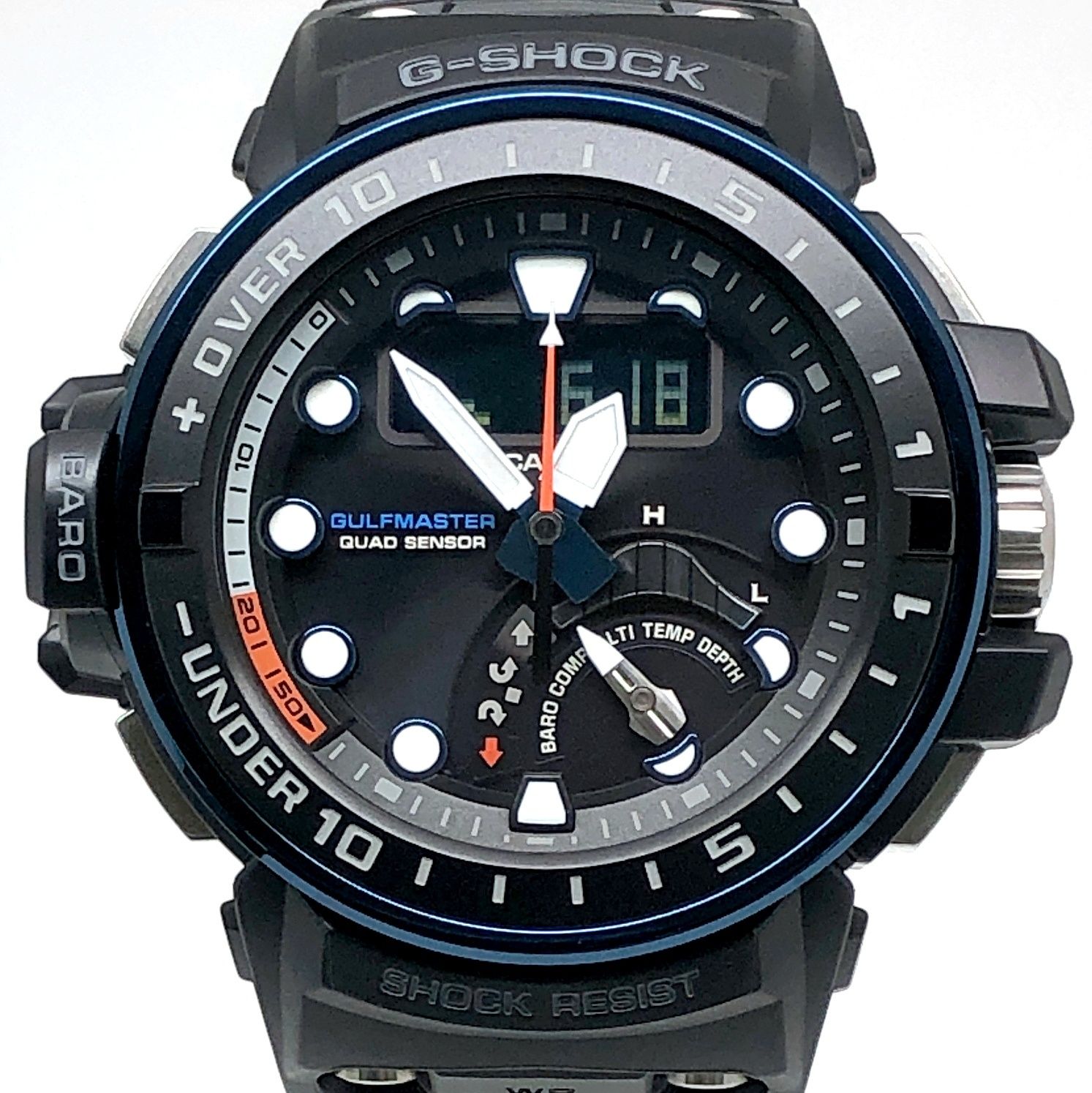 G-SHOCK ジーショック GWN-Q1000A-1A ガルフマスター 電波ソーラー クワッドセンサー ブルーIP アナデジ 2017年9月発売