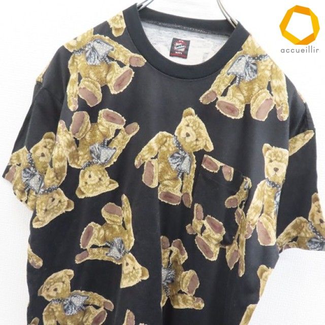 メンズカネコイサオ MEN'S KANEKO ISAO Tシャツ 半袖 テディベア 総柄 メンズ [s985583]