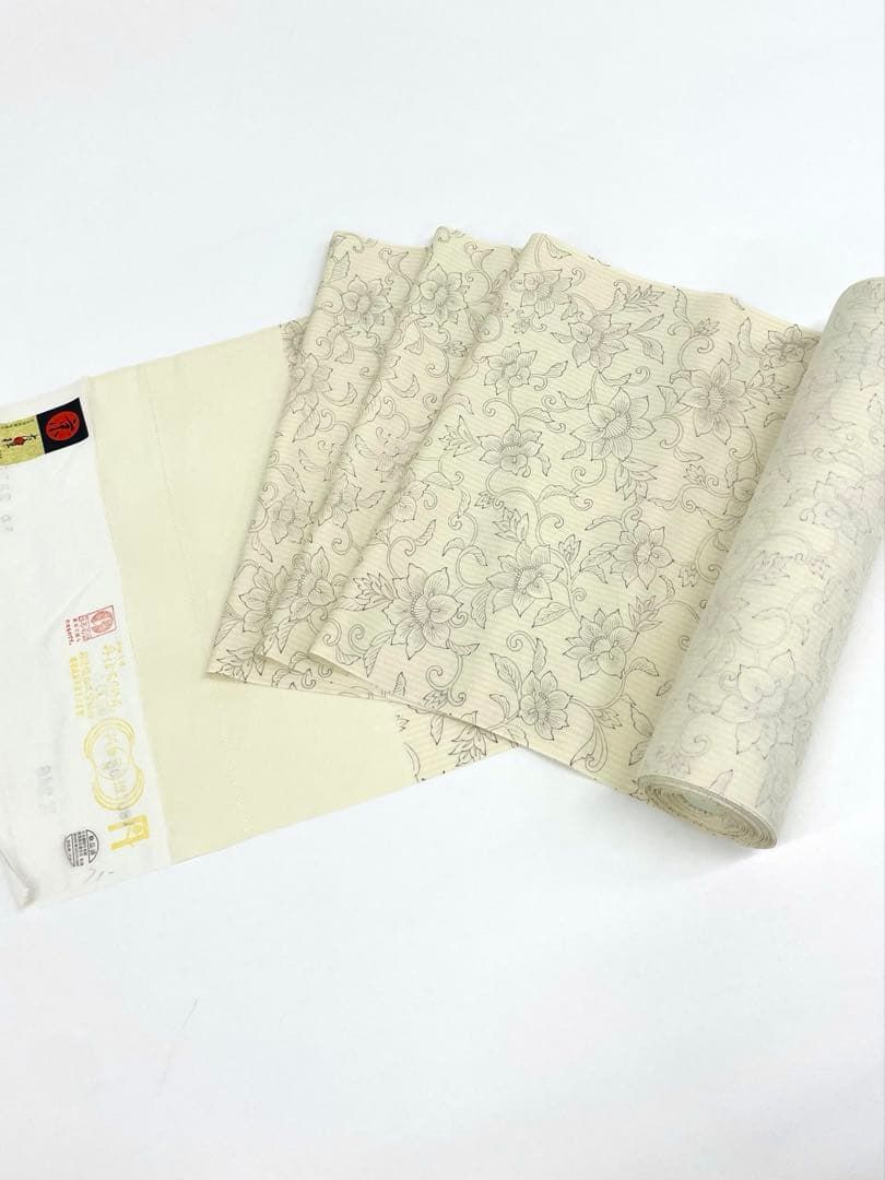 小紋 京友禅 縦縞に唐花 紋意匠 反物 正絹 HOT037 - メルカリ