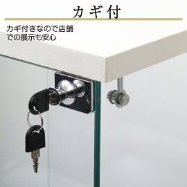 #1999 両扉 強化 ガラス ケース 3段 ホワイト 鍵付き 豆脚付き 転倒防止器具付き フィギュア プラモデル プラモ 鑑賞 展示 自宅 店舗 ディスプレイ 付属品 ※一部地域離島別途配送料有