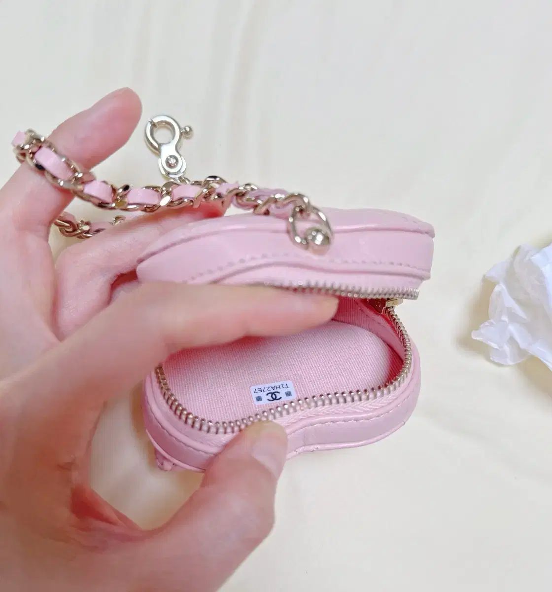シャネル ハートバッグ バッグチャーム ピンク