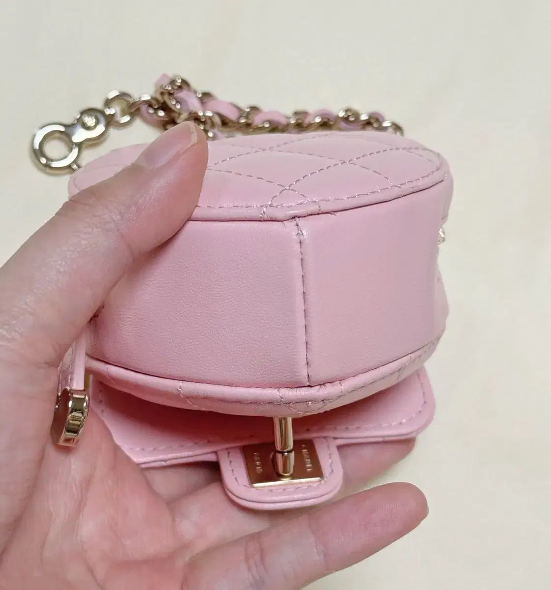 シャネル ハートバッグ バッグチャーム ピンク