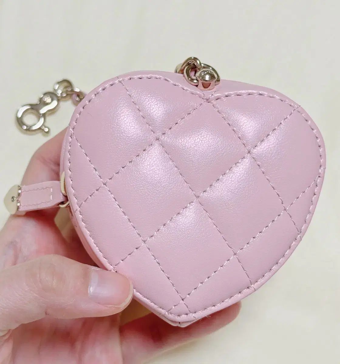 シャネル ハートバッグ バッグチャーム ピンク