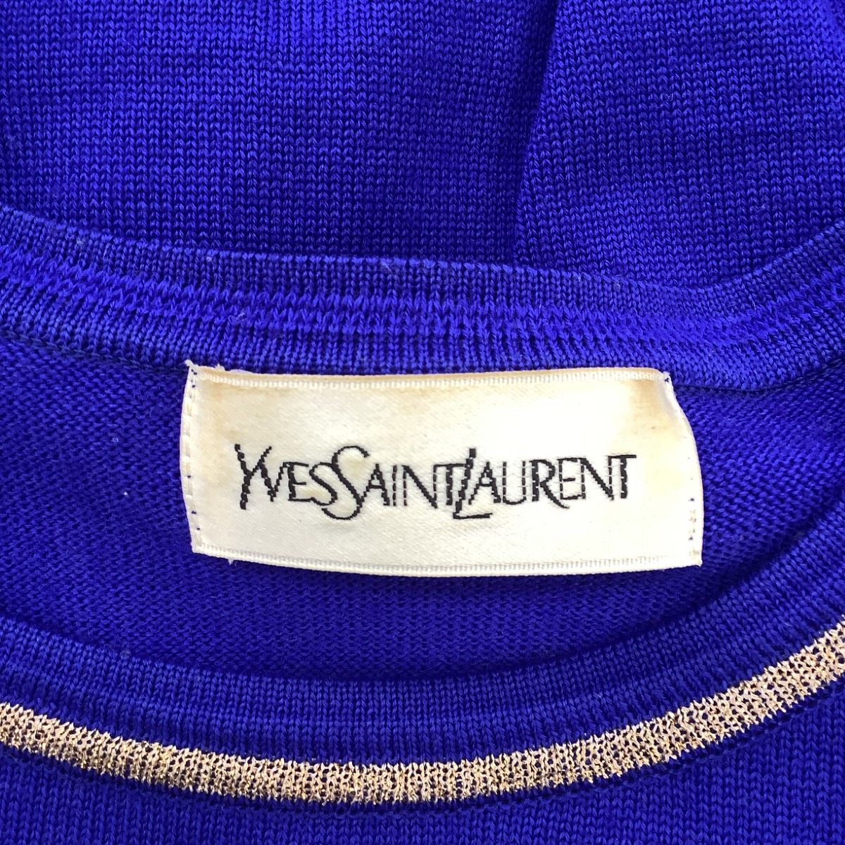 Yves Saint Laurent イブサンローラン レディース ニット SIZE M ブルー