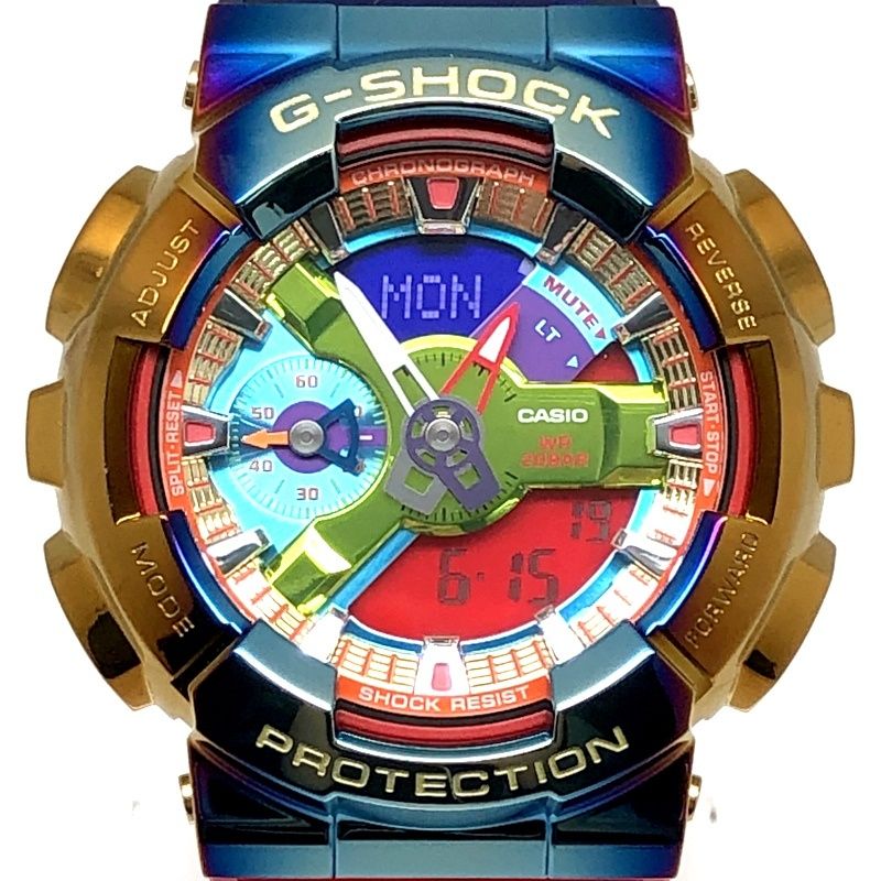 G-SHOCK ジーショック GM-110RB-2A メタルカバード レインボーIP マルチカラー スケルトンバンド アナデジ 2020年9月発売