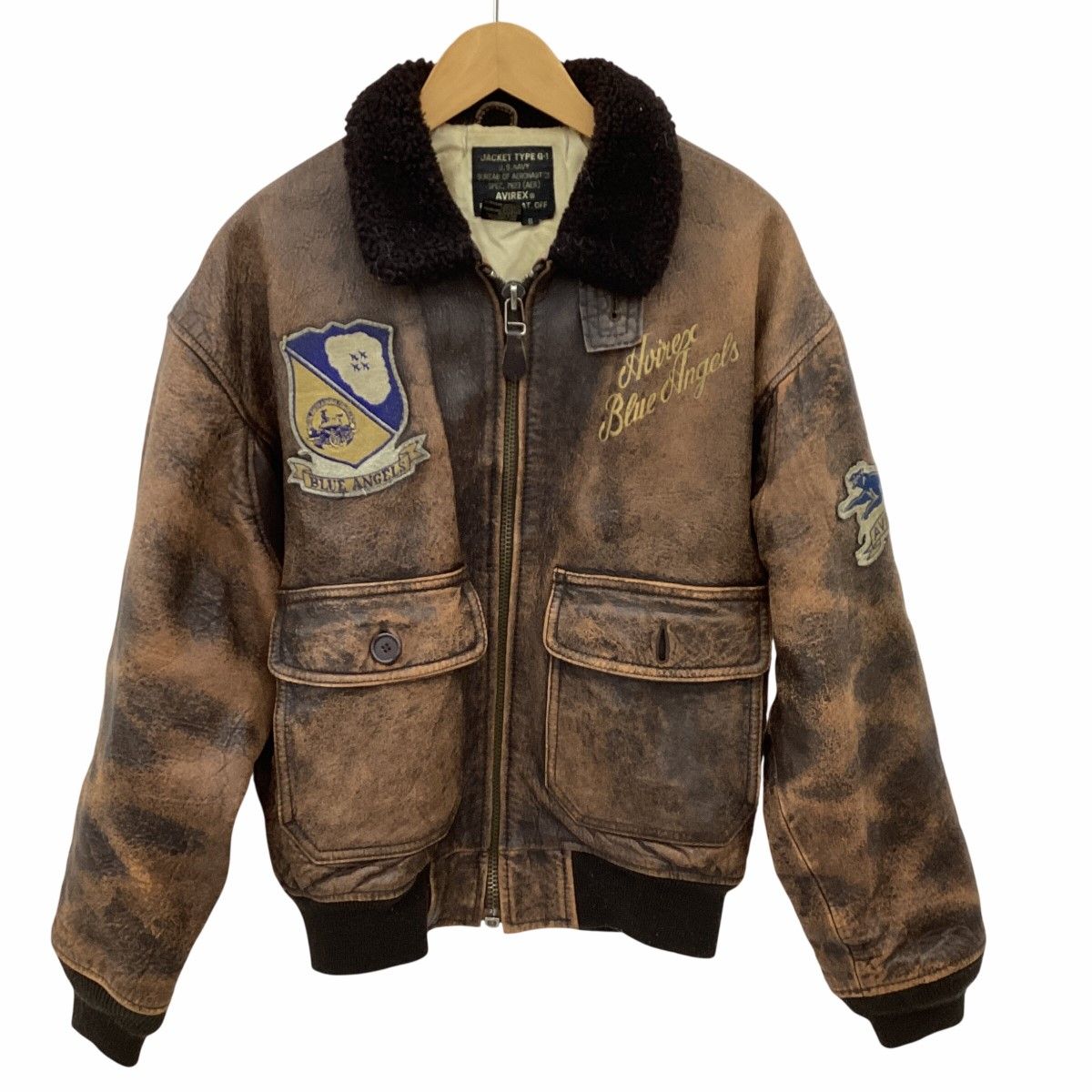 AVIREX アビレックス メンズ G-1ジャケット レザージャケット SIZE S ブラウン
