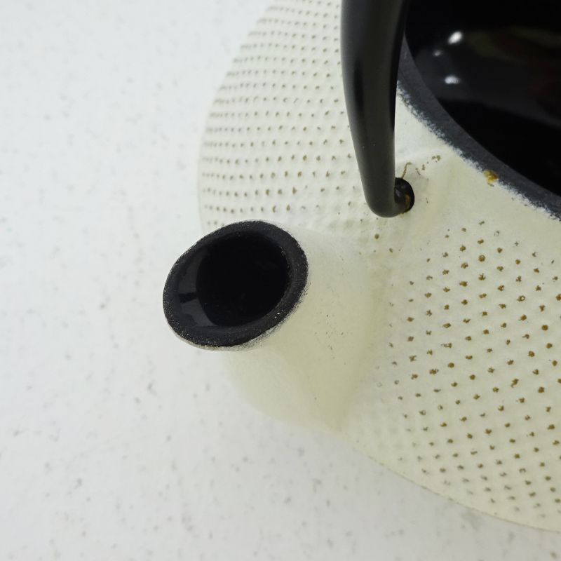 三重店】岩鋳 Iwachu 南部鉄器 南部鉄瓶 急須 日本製 ホワイト(ENCHAN