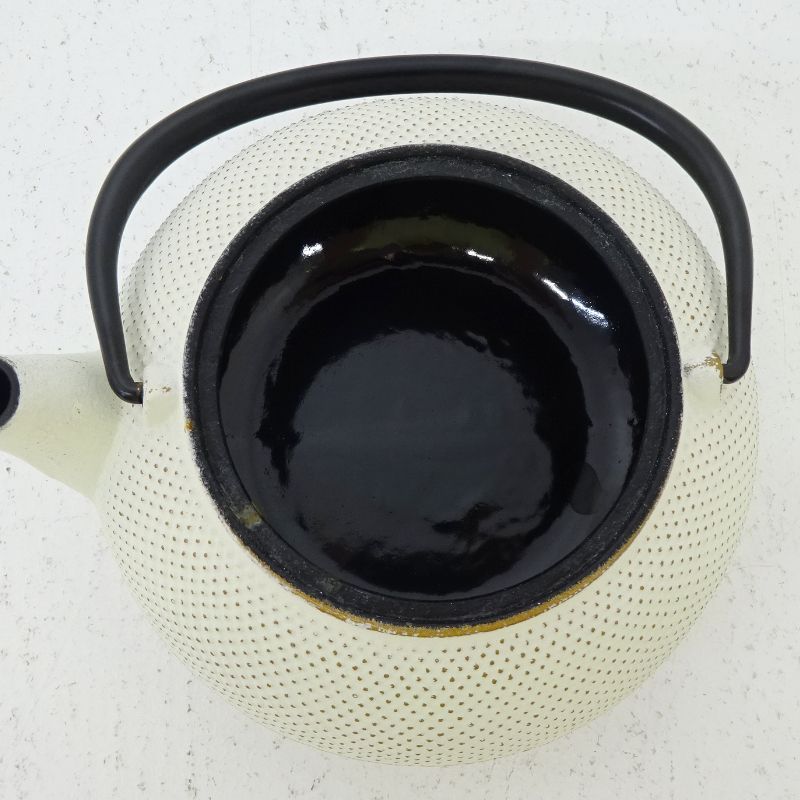 三重店】岩鋳 Iwachu 南部鉄器 南部鉄瓶 急須 日本製 ホワイト(ENCHAN