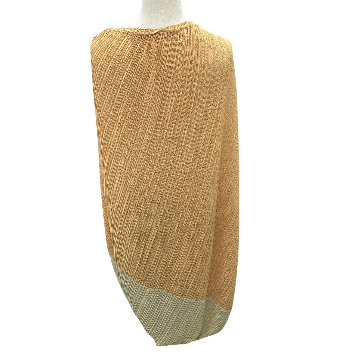 ISSEY MIYAKE イッセイミヤケ PLEATS PLEASE 変形 ２WAY ワンピース スカート SIZE 2 PP51-JG525 オレンジ×イエロー