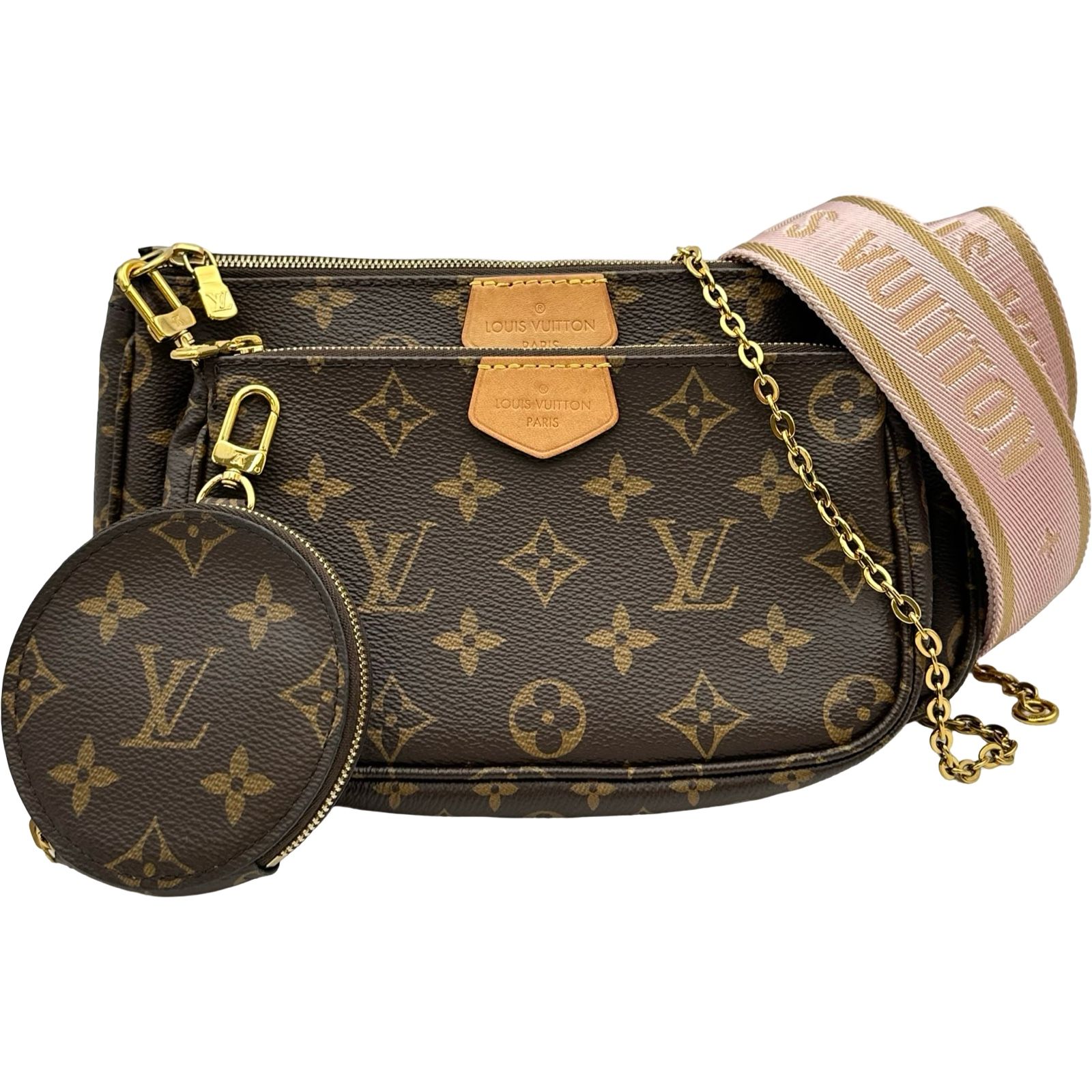 ルイ・ヴィトン LOUIS VUITTON ミュルティ・ポシェット・アクセソワール M44840 ブラウン モノグラムキャンバス レディース ショルダーバッグ