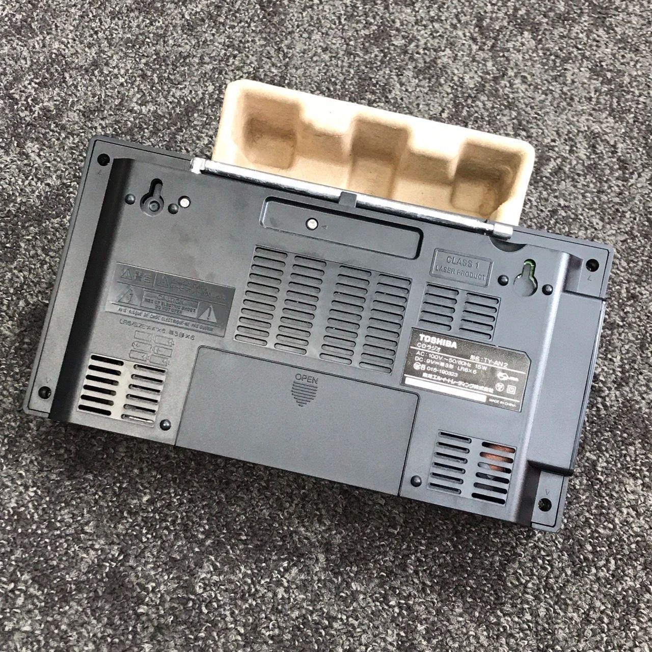 TOSHIBA 東芝 TY-AN2 Aurex オーレックス CDラジオ 本体 ブラック 動作