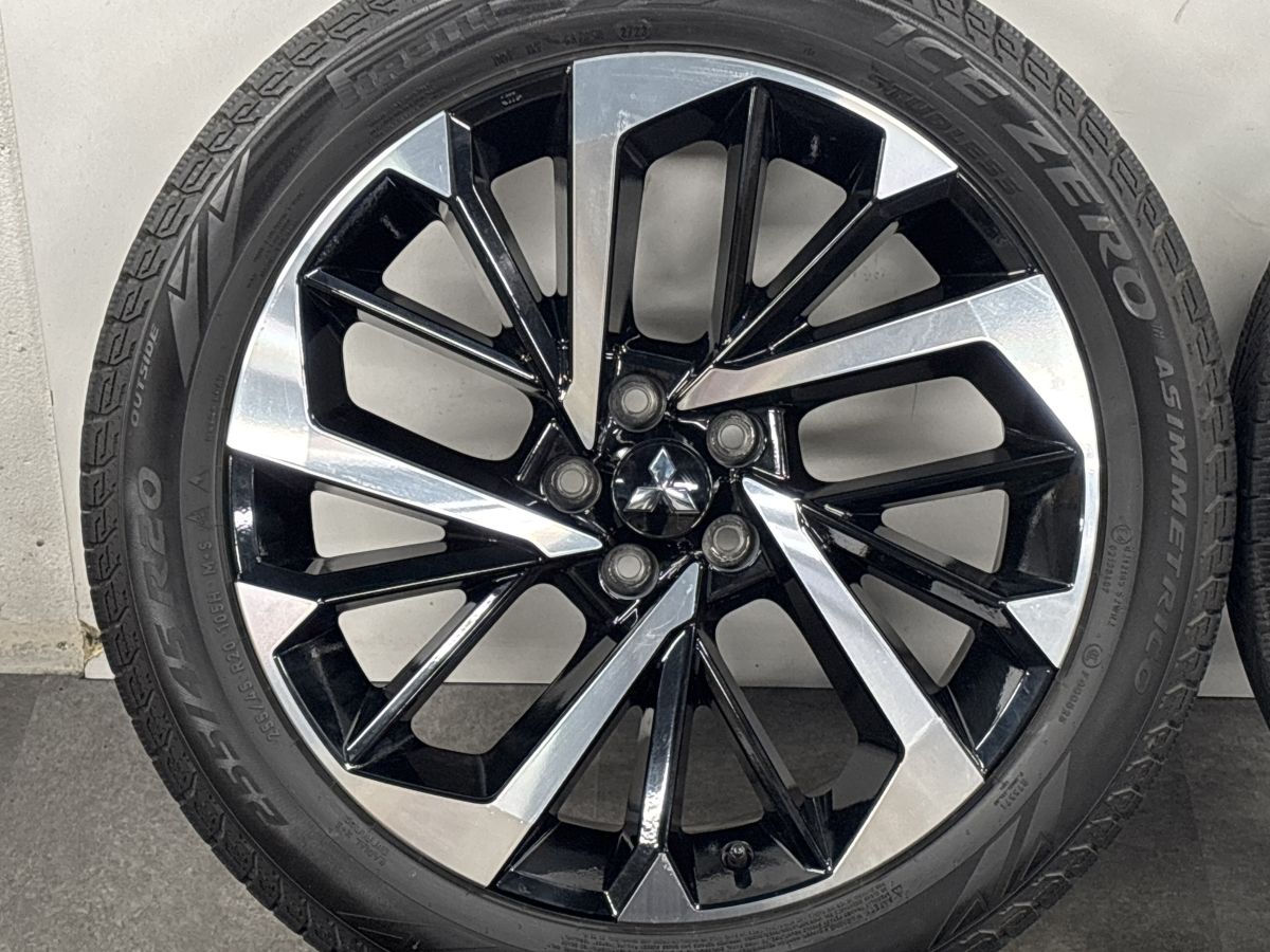 【バリ溝】ミツビシ GN0W アウトランダー PHEV 純正 20in 8J +35 PCD114.3 ピレリ アイスゼロアシンメトリコ 255/45R20 スタッドレス