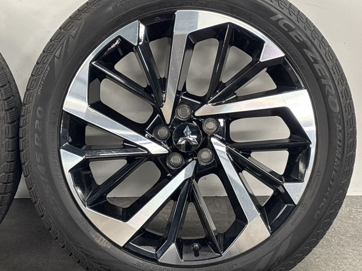 【バリ溝】ミツビシ GN0W アウトランダー PHEV 純正 20in 8J +35 PCD114.3 ピレリ アイスゼロアシンメトリコ 255/45R20 スタッドレス