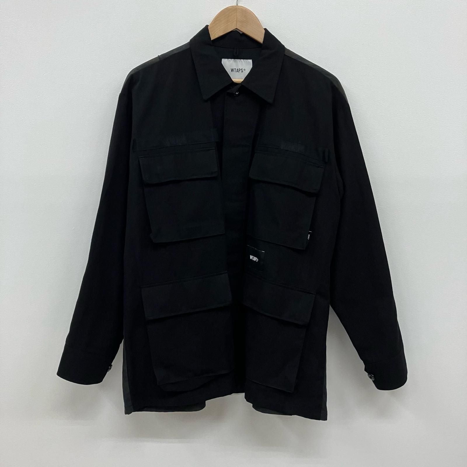 【イオン広店】 中古 W)TAPS | ダブルタップス ミリタリージャケット VEINY / LS / COTTON. TWILL 251WVDT-SHM03 ブラック サイズ：2 【96】