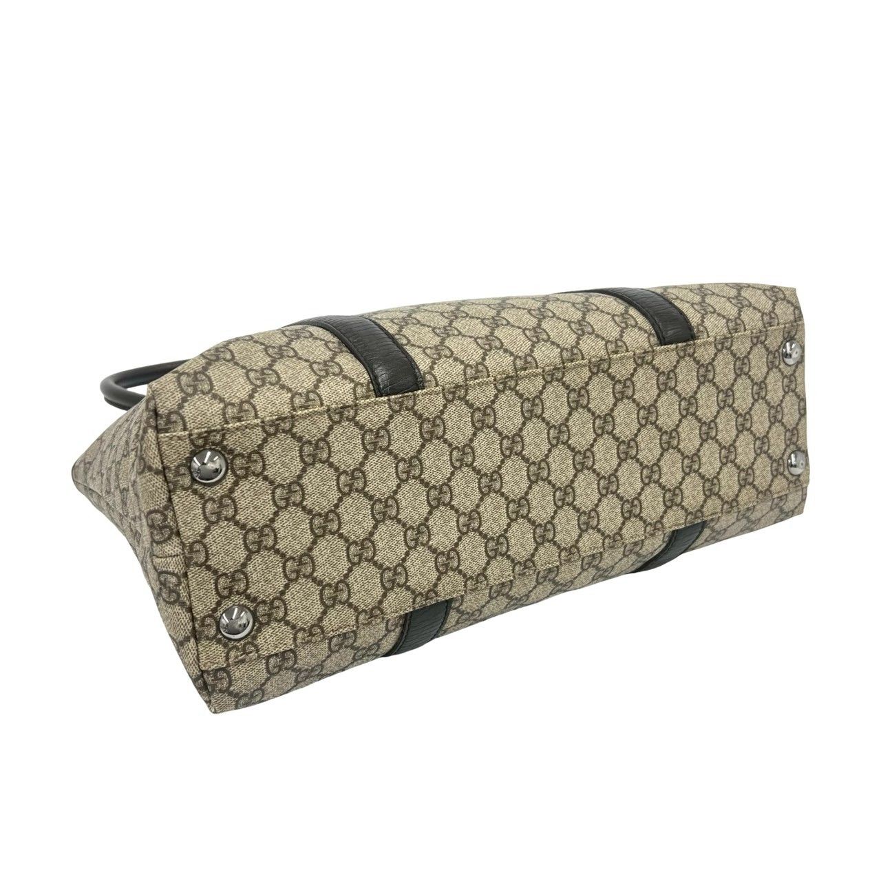 極 美品 希少品 GUCCI グッチ GG 柄 ロゴ レザー ポリエステル トート