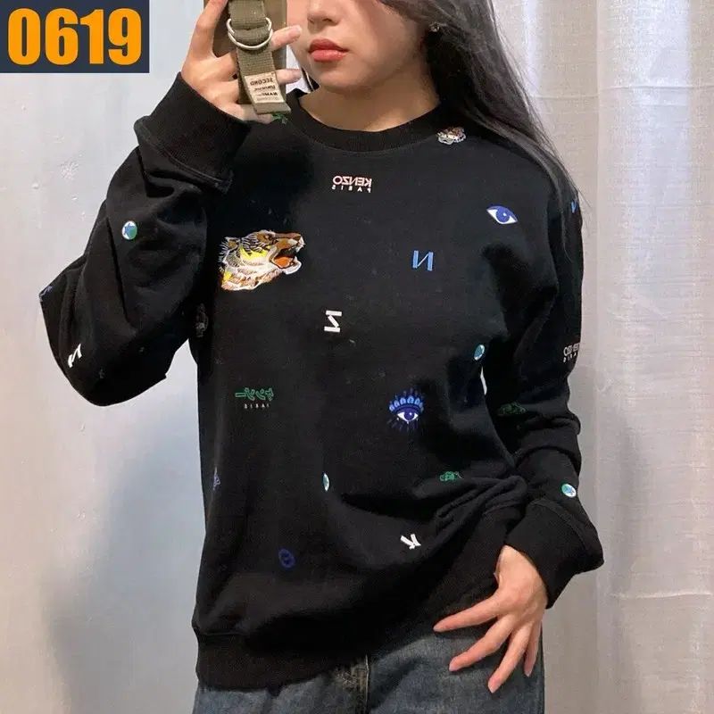 100 KENZO ケンゾー タイガー ブラック スウェット Tシャツ