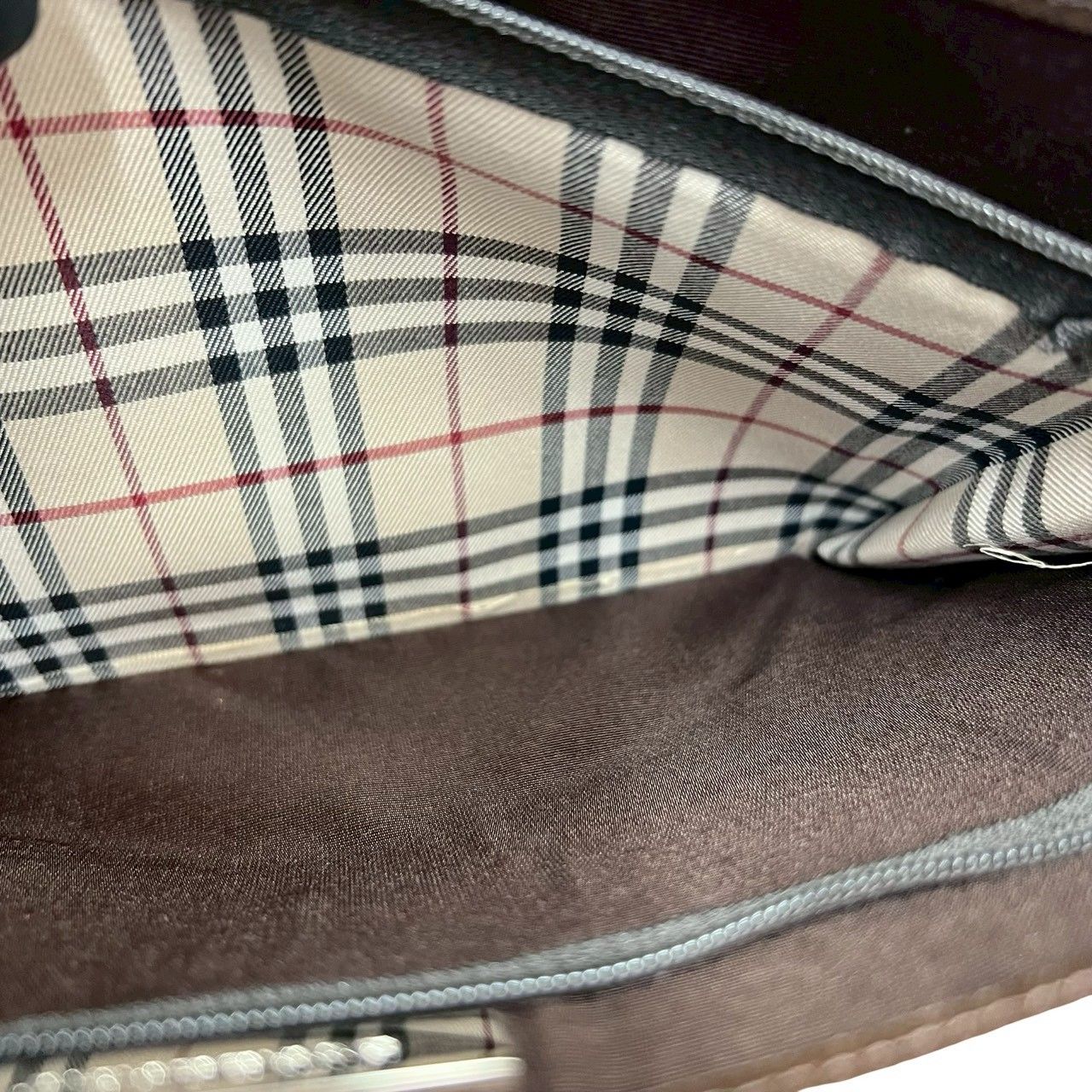 極 美品 希少品 BURBERRY バーバリー ロゴ 金具 ノバチェック 柄