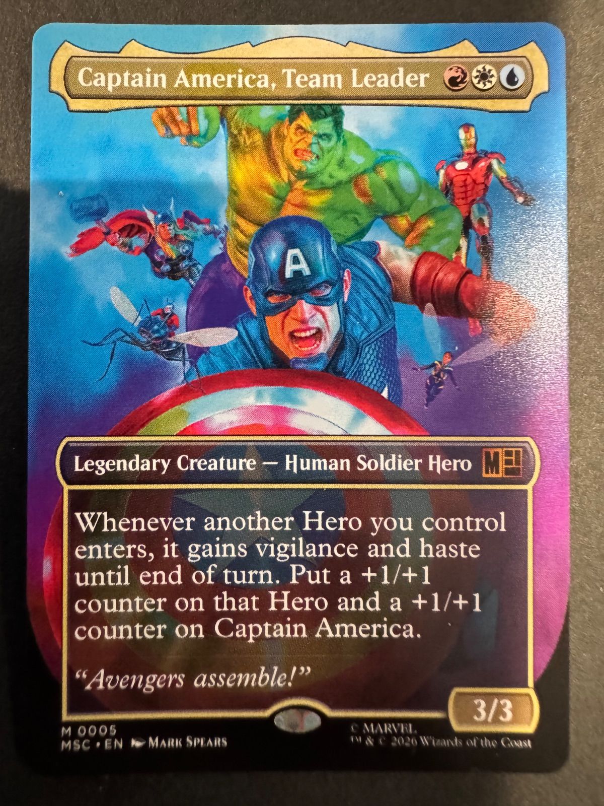 MTG マーベル　ローダー キャプテン　アメリカ メタリック　世界に100枚 MTG マーベルローダー キャプテンアメリカ メタリック世界に100枚
