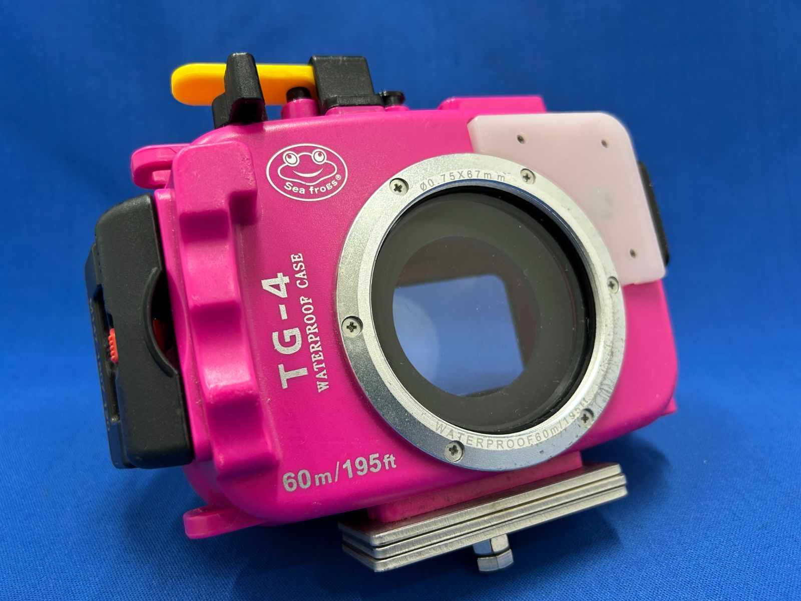 中古品】Sea frogs オリンパス OLYMPUS TG-4用 ピンク 水中ハウジング