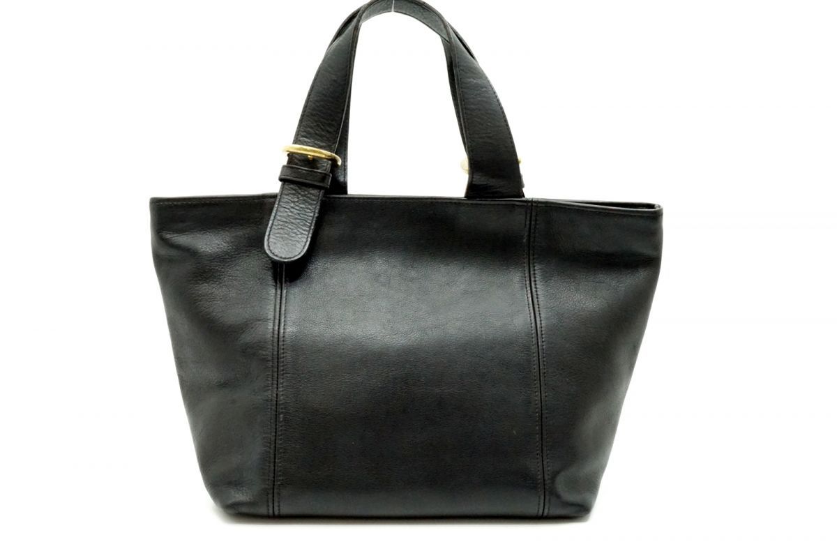 オールド コーチ ヴィンテージ 4133 ウェーバリ ハンドバッグ トート フルグレイン レザー 黒 ブラック COACH 6897h
