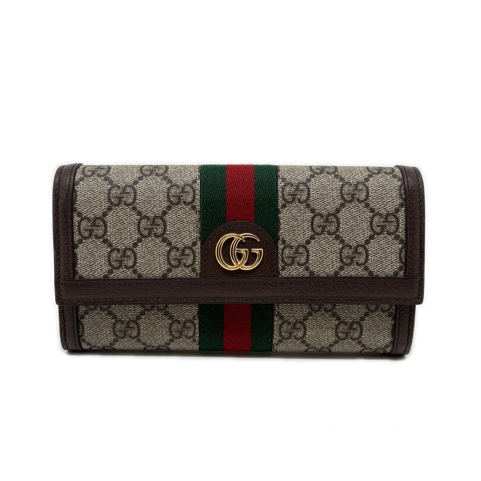 GUCCI グッチ GGスプリーム コンチネンタルウォレット 財布･小物 523153 長財布 PVCコーティングキャンバス/レザー 【200】【中古】