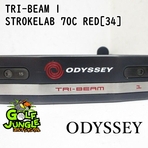 【中古】パター オデッセイ TRI-BEAM 1 STROKELAB 70C RED[34] 3 パター スチールカーボンシャフト おすすめ メンズ 右 [3961]