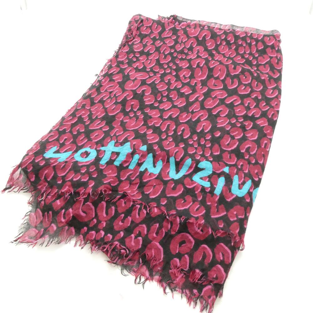 LOUIS VUITTON ルイヴィトン ストール カシミヤ シルク 大判 レオパード レディース AM8794A87