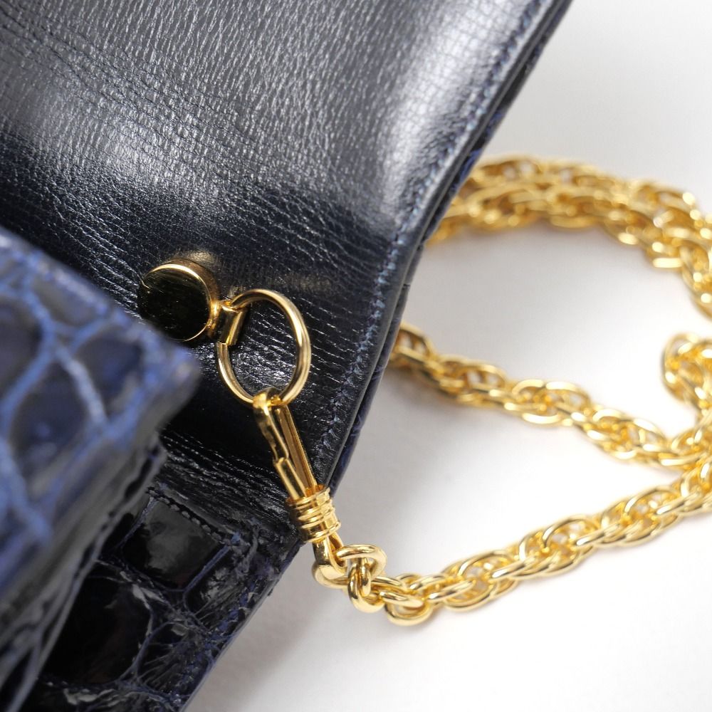 □美品□Judith Leiber ジュディスリーバー ハンドバッグ クロコダイル 
