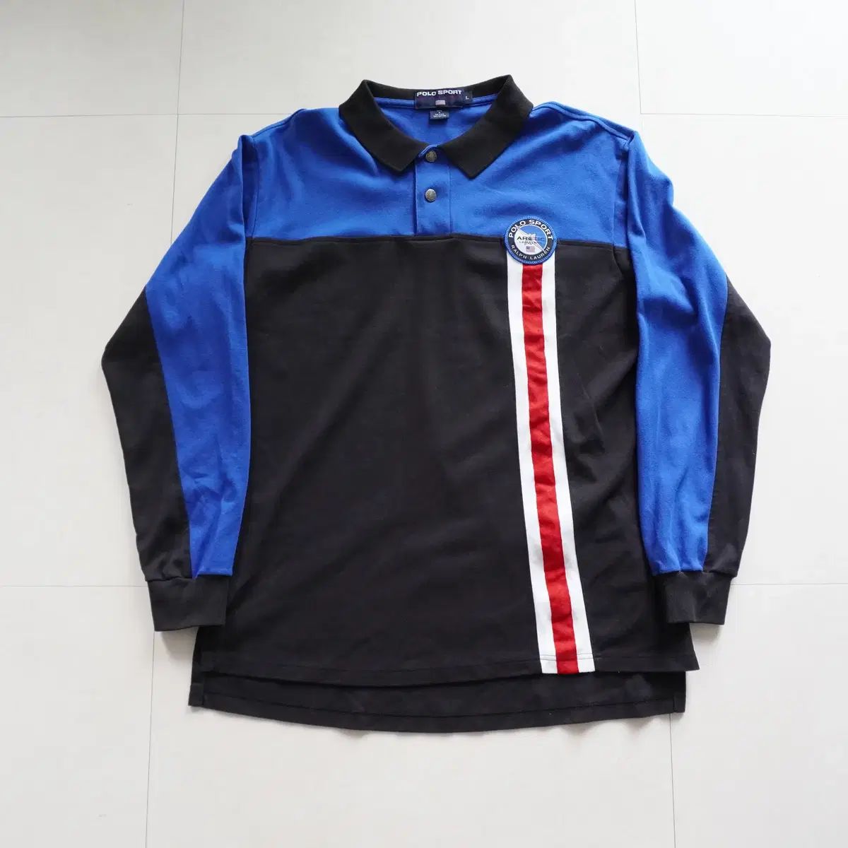 90年代 ポロ スポーツ アーティック チャレンジ MADE IN USA ラグビーシャツ カラーTシャツ L