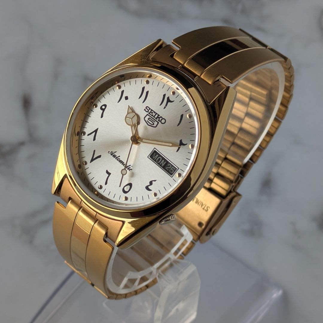 稼働品 SEIKO セイコー5 自動巻き ヴィンテージ シルバー文字盤