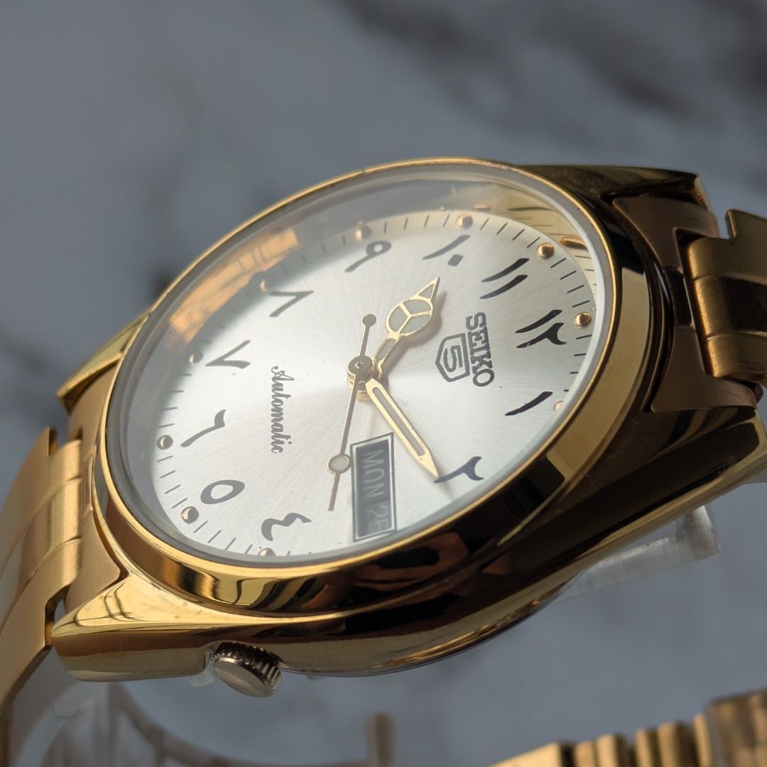 稼働品 SEIKO セイコー5 自動巻き ヴィンテージ シルバー文字盤