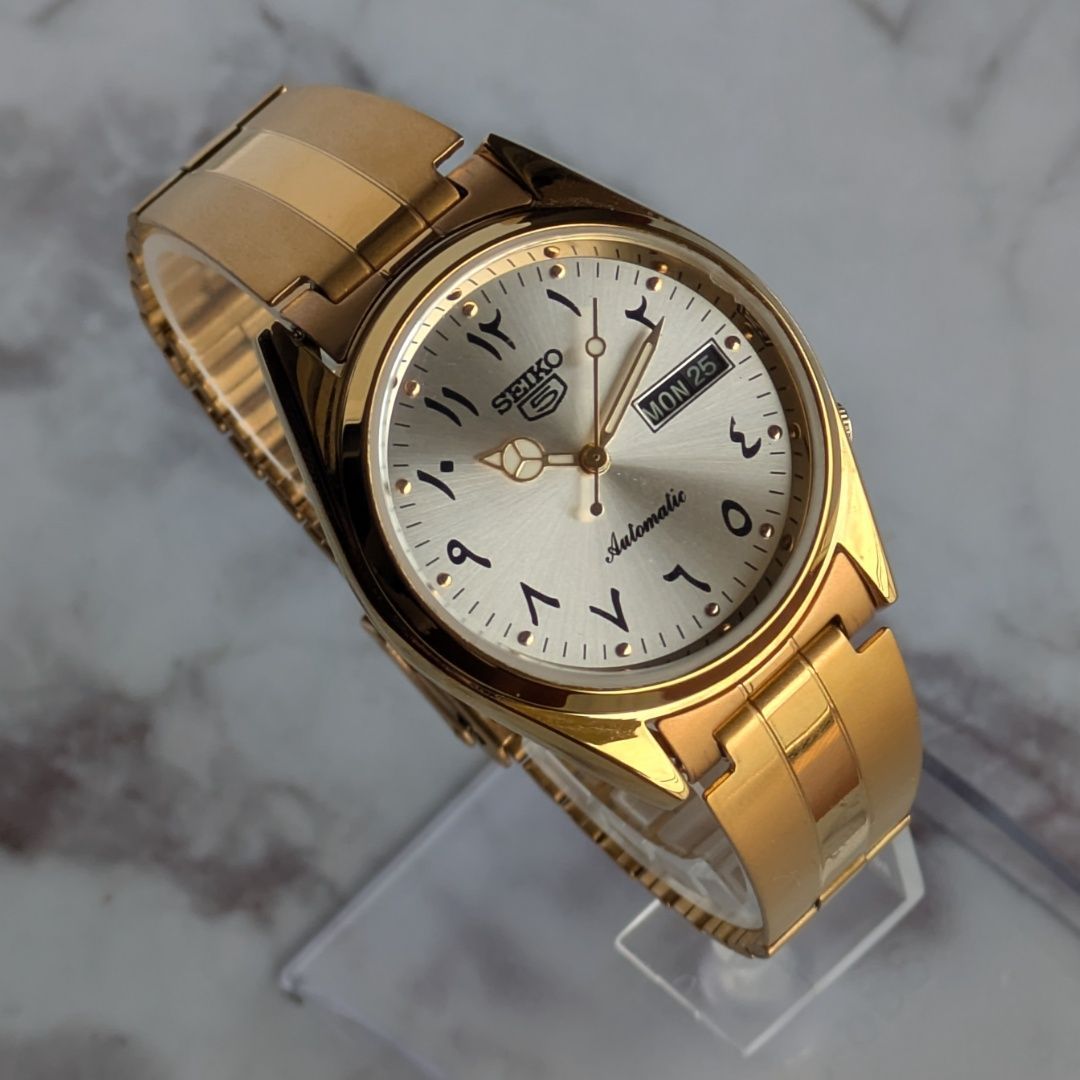 稼働品 SEIKO セイコー5 自動巻き ヴィンテージ シルバー文字盤