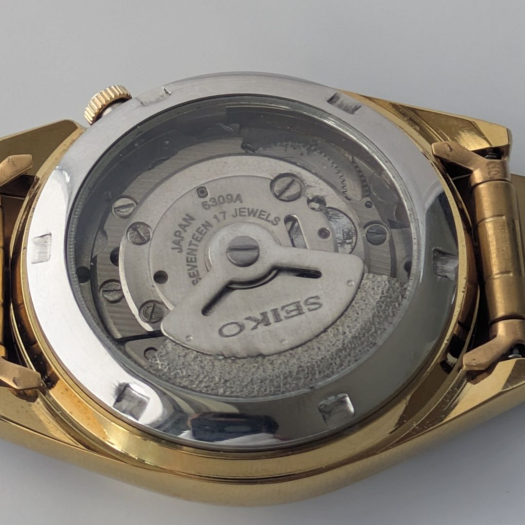稼働品 SEIKO セイコー5 自動巻き ヴィンテージ シルバー文字盤