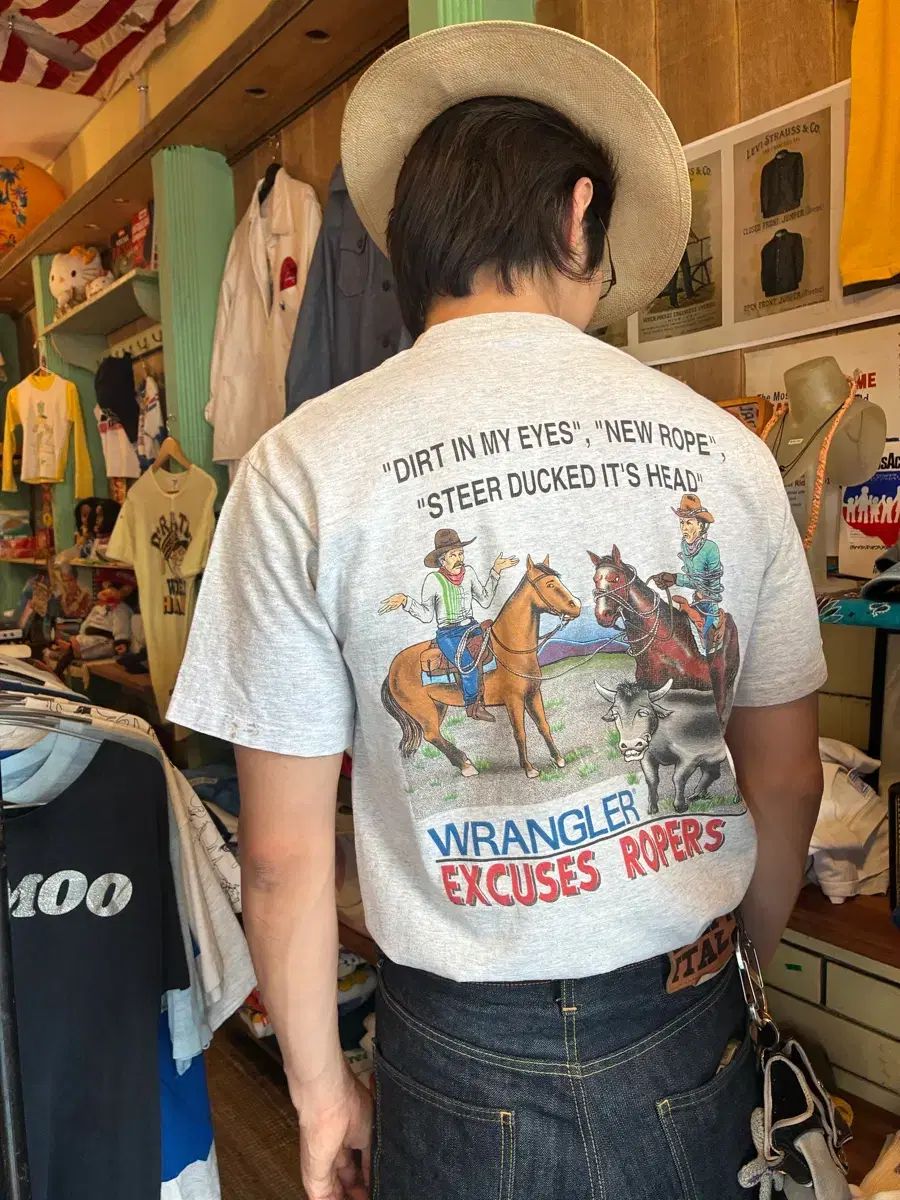 90s Wrangler ダブルサイド グラフィックTシャツ