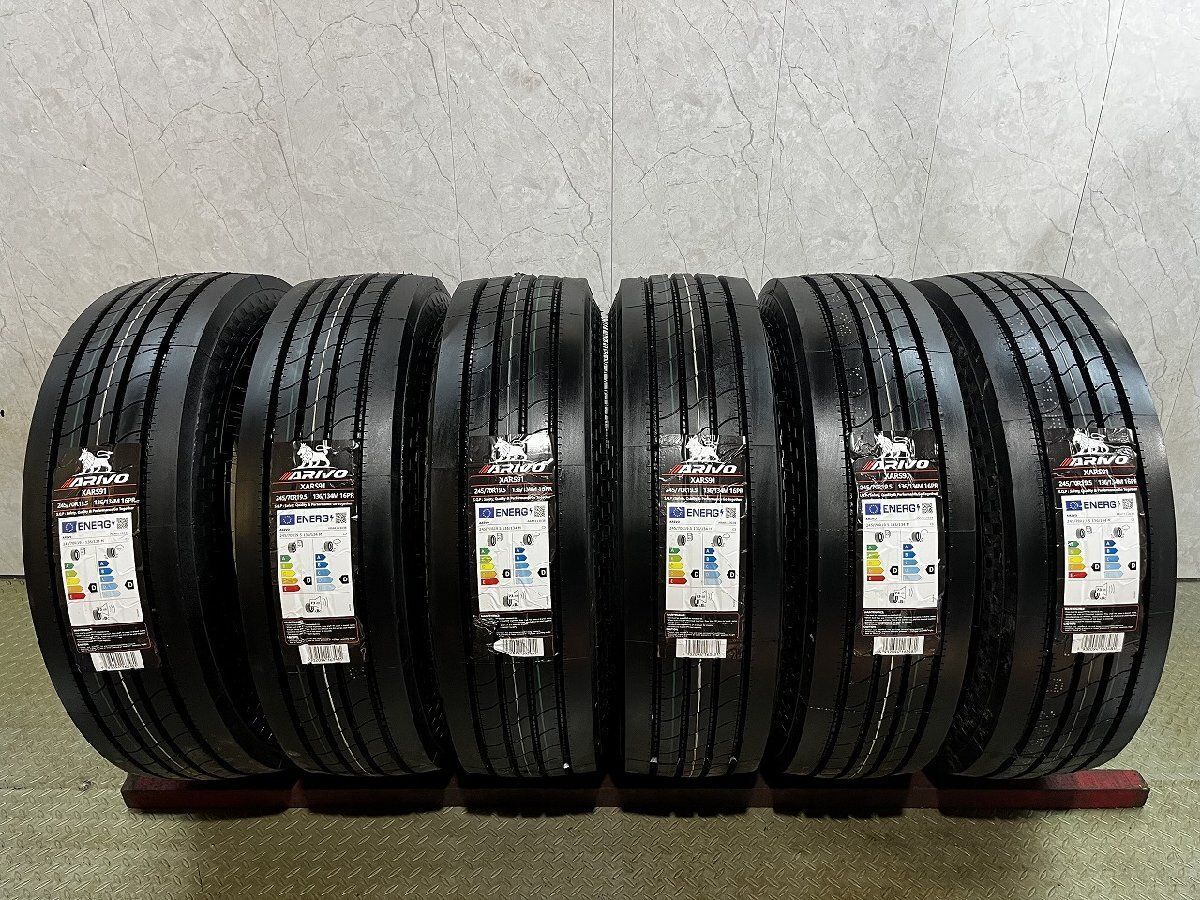 【新品】26年製 札幌発 出張作業可 ARIVO XARS91 245/70R19.5 136/134M 16PR 19.5インチ トラックタイヤ 夏タイヤ 6本 プロフィア (STX076)